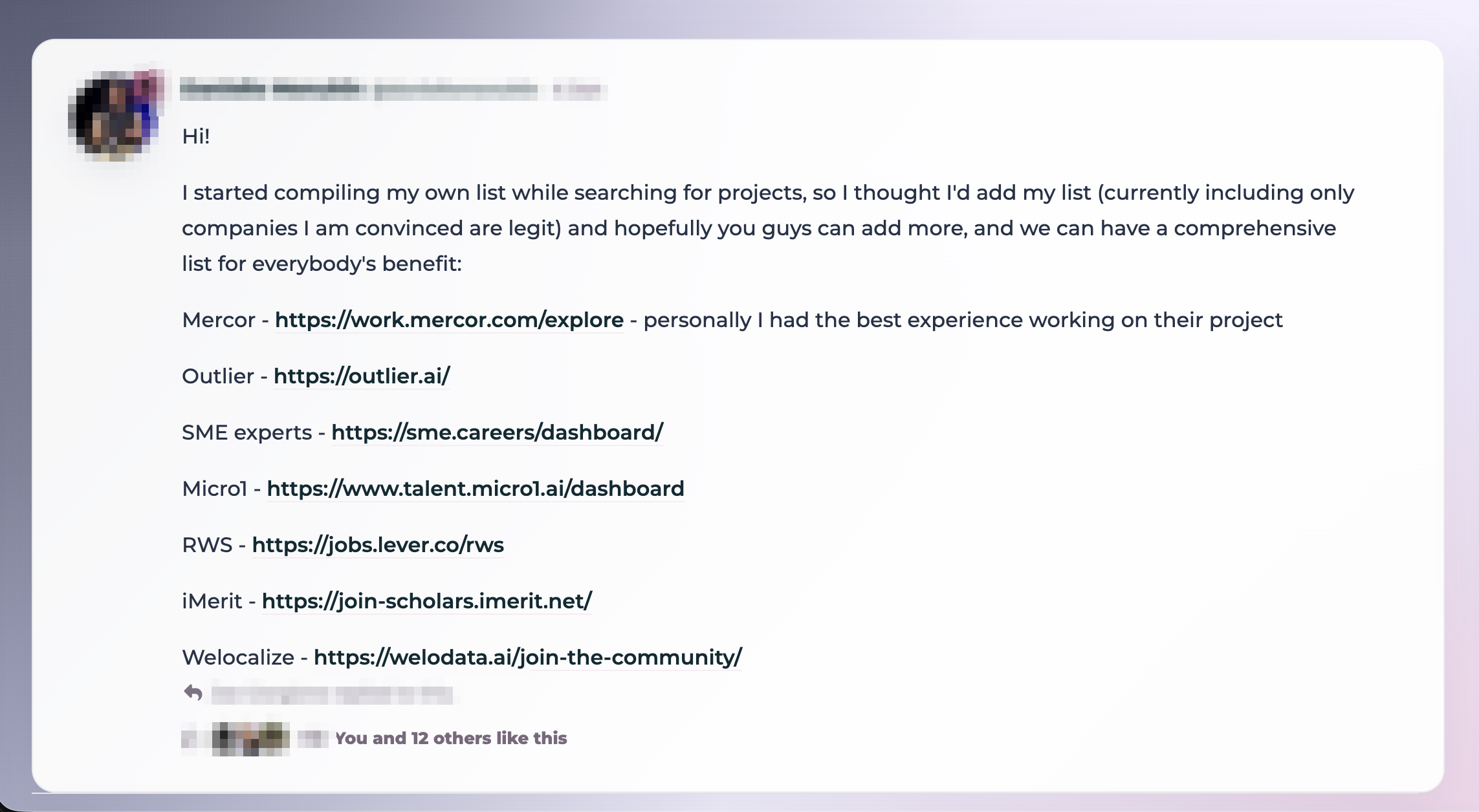 A human depth member post collecting companies hiring AI trainers